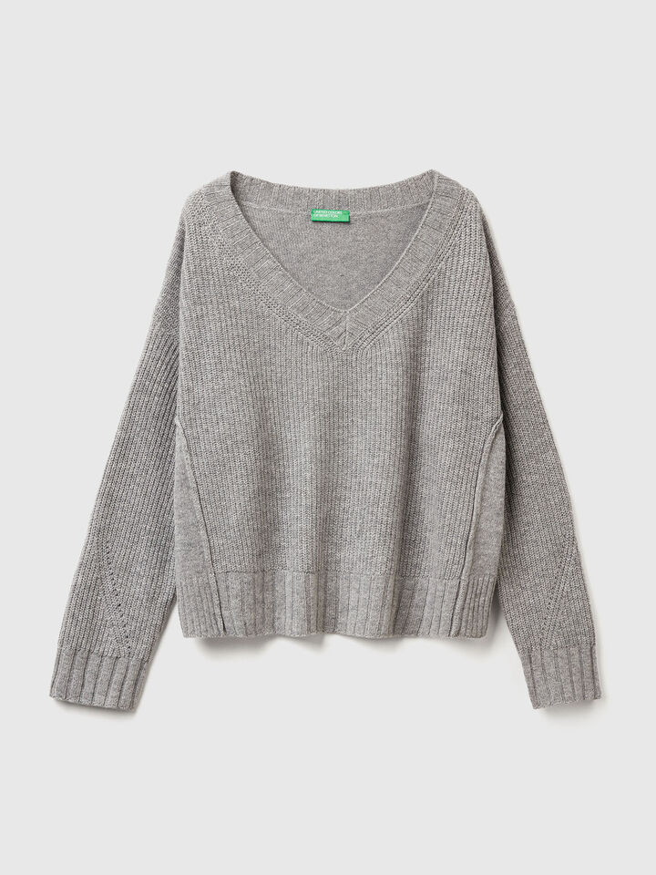 V NECK SWEATER L/S Women image number 5
